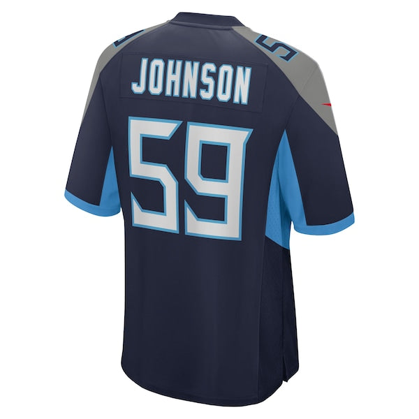 Kyron Johnson Tennessee Titans Nike Team Game Jersey - Navy - Image 4