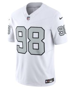 Alternative view of Maxx Crosby Las Vegas Raiders Nike Vapor F.U.S.E. Limited Jersey - White