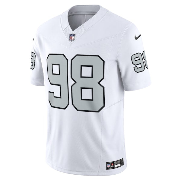 Maxx Crosby Las Vegas Raiders Nike Vapor F.U.S.E. Limited Jersey - White - Image 2