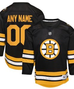 Boston Bruins Youth Home Custom Replica Jersey - Black