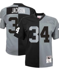 Bo Jackson Las Vegas Raiders Youth Split Legacy Jersey - Black/Silver