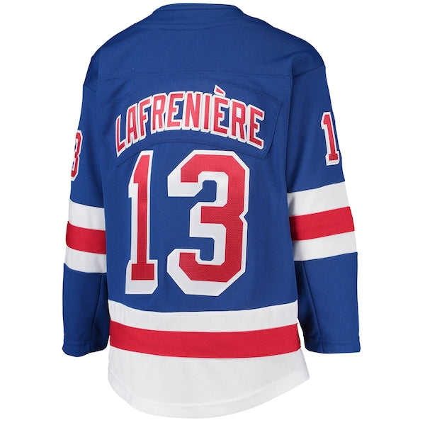 Alexis Lafreniere New York Rangers Youth Home Premier Player Jersey - Blue - Image 3
