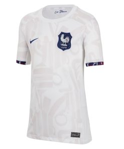 Alternative view of France Women's National Team Nike Youth 2023 Away Stadium Replica Jersey - White