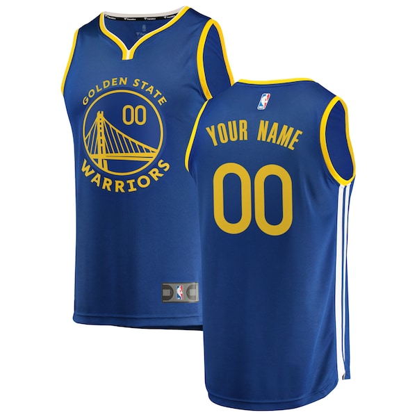 Golden State Warriors Youth 2019/20 Fast Break Custom Replica Jersey Royal - Icon Edition