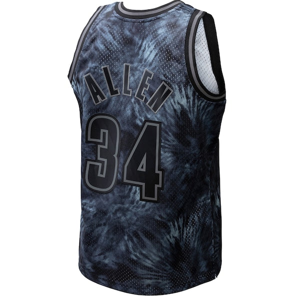 Ray Allen Milwaukee Bucks Hardwood Classics 1996/97 Tie-Dye Swingman Jersey - Black - Image 3