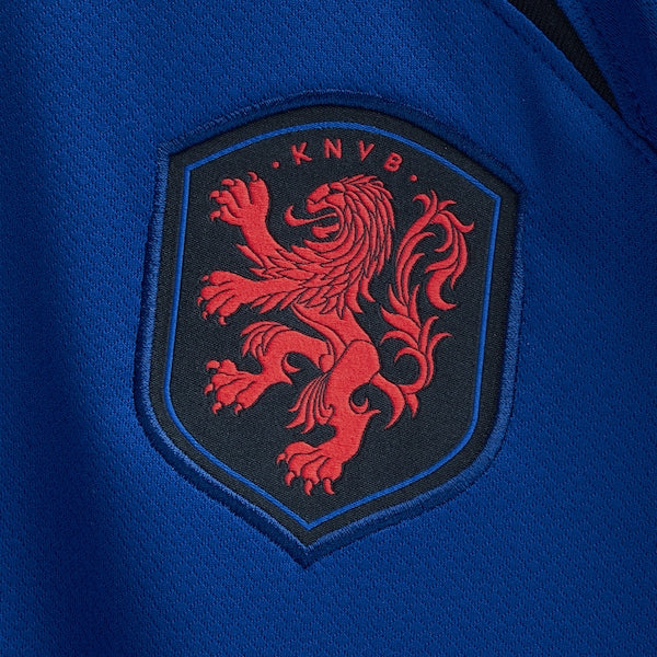 Netherlands National Team Nike 2022/23 Away Breathe Stadium Replica Blank Jersey - Blue - Image 4