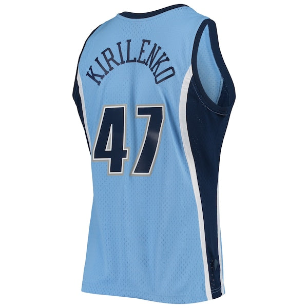Andrei Kirilenko Utah Jazz 2009/10 Hardwood Classics Swingman Jersey - Powder Blue - Image 3