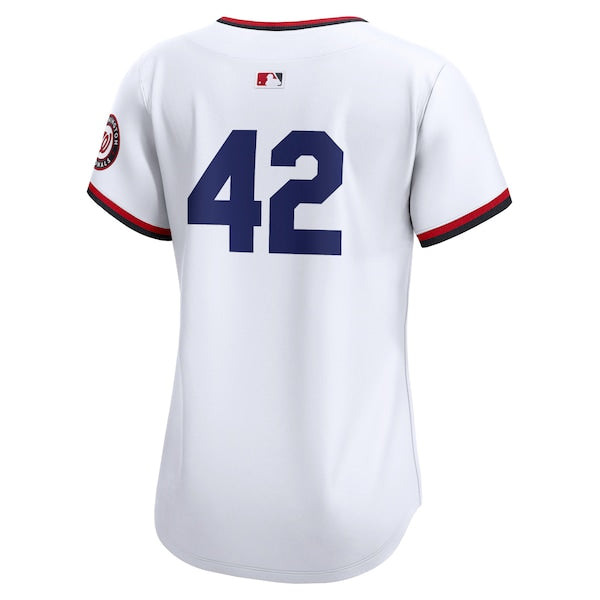 Washington Nationals Nike Women's 2024 Jackie Robinson Day Home Limited Jersey?ยจC White - Image 3