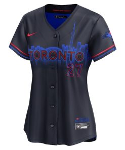 Alternative view of Vladimir Guerrero Jr. Toronto Blue Jays Nike Women's 2024 City Connect Limited Player Jersey - Navy