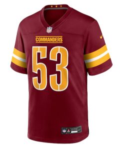 Alternative view of Lucas Niang Washington Commanders Nike Team Game Jersey -  Burgundy