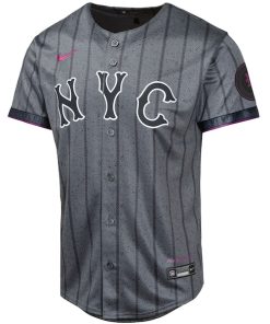 Alternative view of New York Mets Nike Youth 2024 City Connect Limited Jersey - Graphite