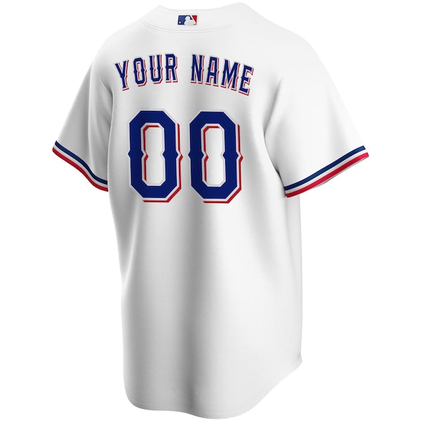 Texas Rangers Nike Home Replica Custom Jersey - White - Image 3