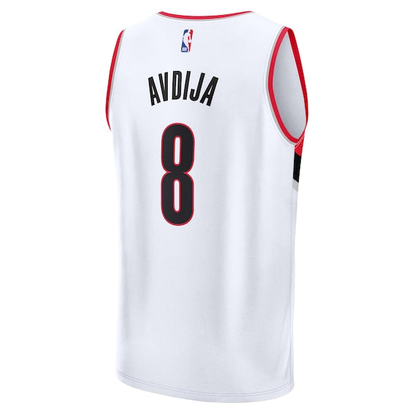Deni Avdija Portland Trail Blazers Fast Break Replica Player Jersey - Association Edition - White - Image 4