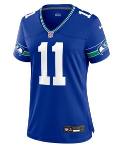 Alternative view of Jaxon Smith-Njigba Seattle Seahawks Nike Women's Throwback Player Game Jersey - Royal