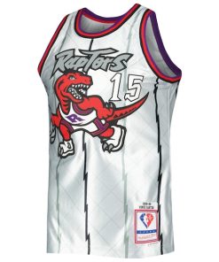 Alternative view of Vince Carter Toronto Raptors 1998/99 Hardwood Classics 75th Anniversary Swingman Jersey - Platinum