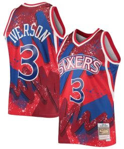 Allen Iverson Philadelphia 76ers Hardwood Classics 1996/97 Hyper Hoops Swingman Jersey - Red