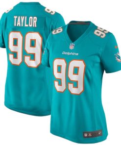 Jason Taylor Miami Dolphins Nike Women's Game Retired Player Jersey - Aqua