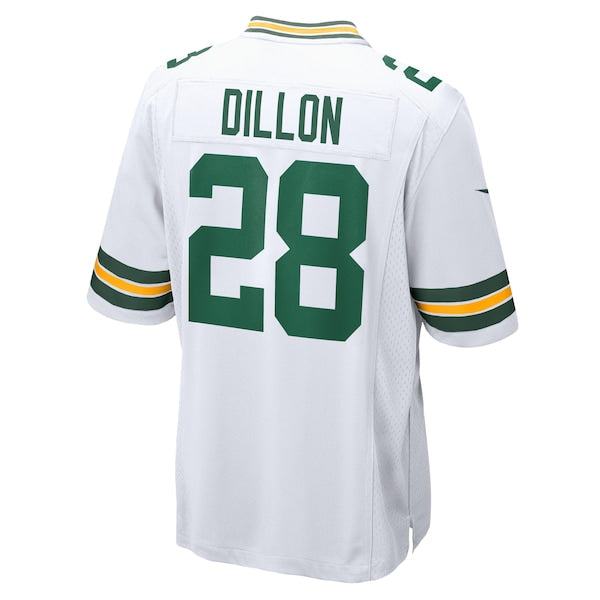 AJ Dillon Green Bay Packers Nike Game Player Jersey - White/Green - Image 6