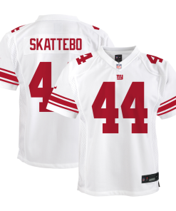 Youth Cam Skattebo New York Giants Nike Team Game Player Jersey - White