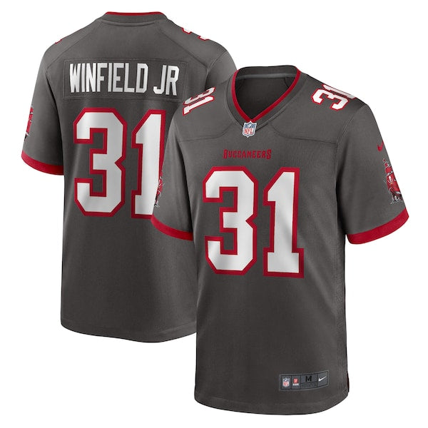 Antoine Winfield Jr. Tampa Bay Buccaneers Nike Game Jersey - Pewter/Red - Image 2