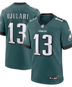 Azeez Ojulari Philadelphia Eagles Nike Team Game Jersey - Midnight Green