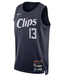 Alternative view of Paul George LA Clippers Nike Unisex 2023/24 Swingman Jersey - Navy - City Edition