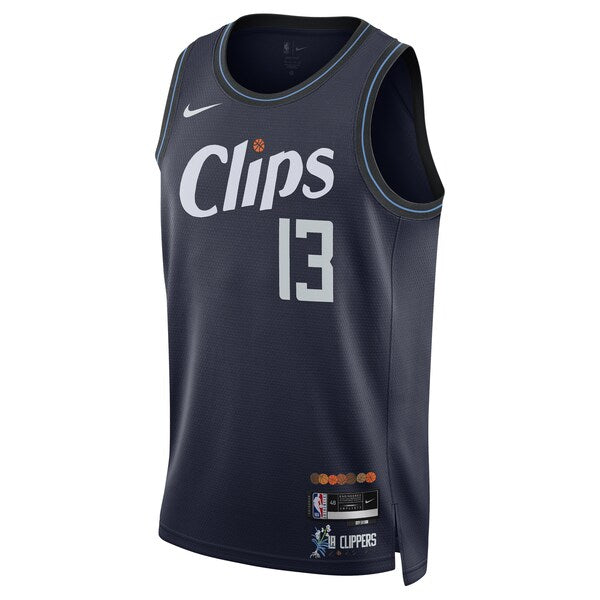 Paul George LA Clippers Nike Unisex 2023/24 Swingman Jersey - Navy - City Edition - Image 2