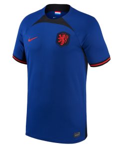 Alternative view of Custom Netherlands National Team Nike 2022/23 Away Authentic Blank Jersey - Blue