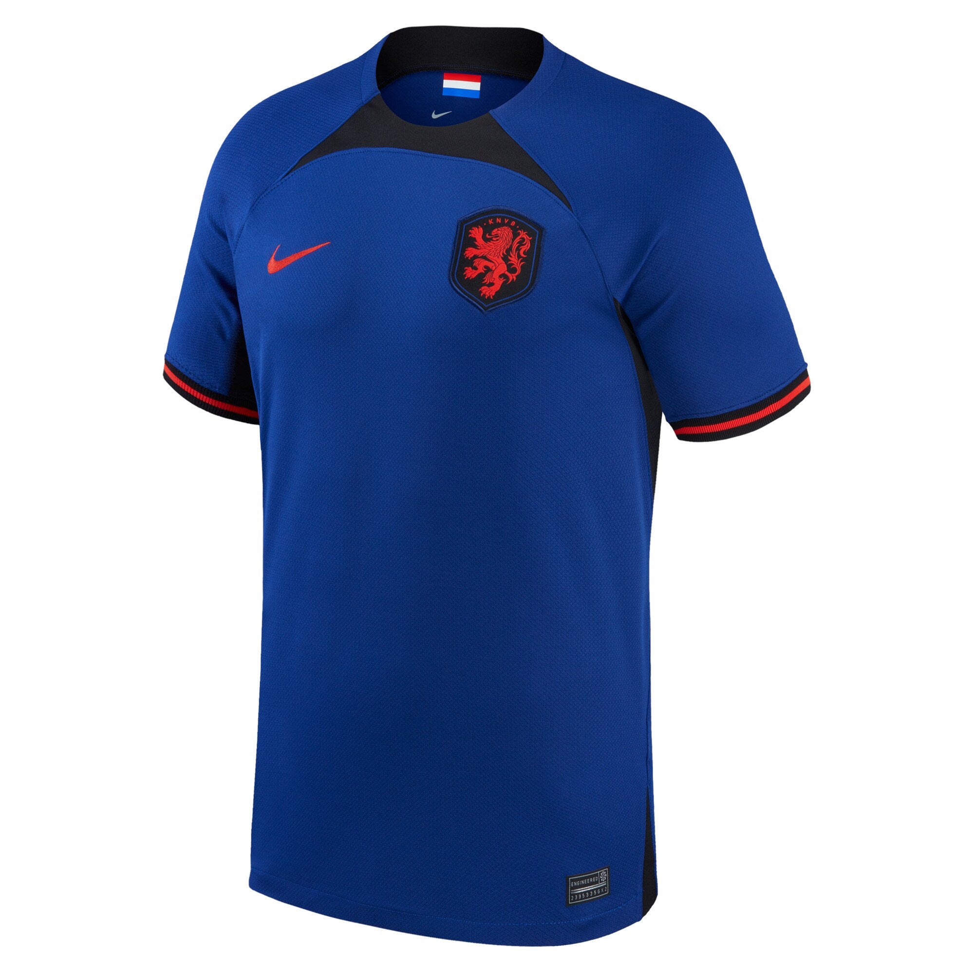 Custom Netherlands National Team Nike 2022/23 Away Authentic Blank Jersey - Blue - Image 2