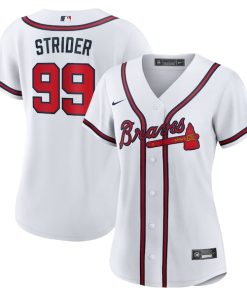 Spencer Strider Atlanta Braves Nike Women's Home Replica Jersey - White