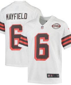 Baker Mayfield Cleveland Browns Nike Youth 1946 Collection Alternate Game Jersey - White/Brown