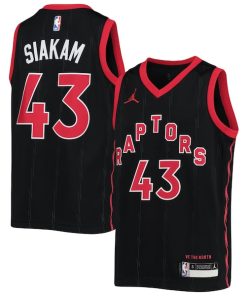 Pascal Siakam Toronto Raptors Jordan Brand Youth 2020/21 Swingman Jersey - Statement Edition - Black