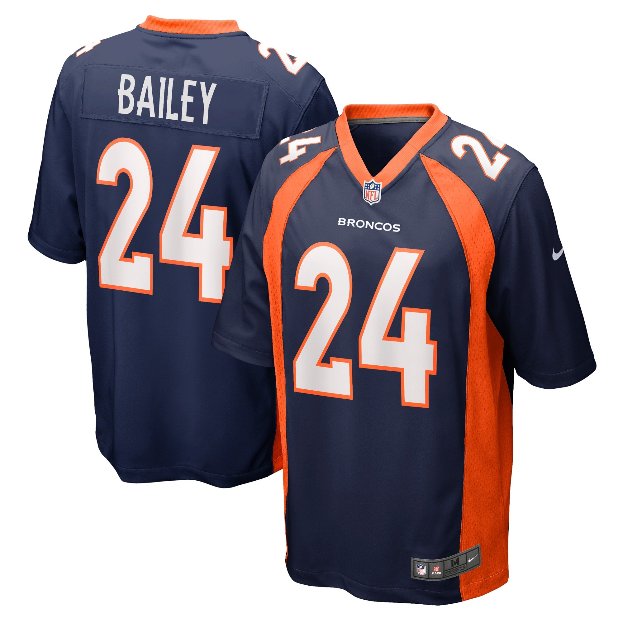 Champ Bailey Denver Broncos Nike Game Retired Player Jersey - Orange/Navy - Image 5