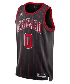 Alternative view of Coby White Chicago Bulls Jordan Brand Unisex  Swingman Jersey - Statement Edition - Black