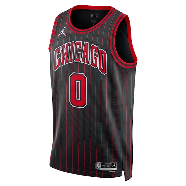 Coby White Chicago Bulls Jordan Brand Unisex Swingman Jersey - Statement Edition - Black - Image 2