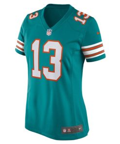 Alternative view of Dan Marino Miami Dolphins Nike Women's Retired Player Jersey - Aqua