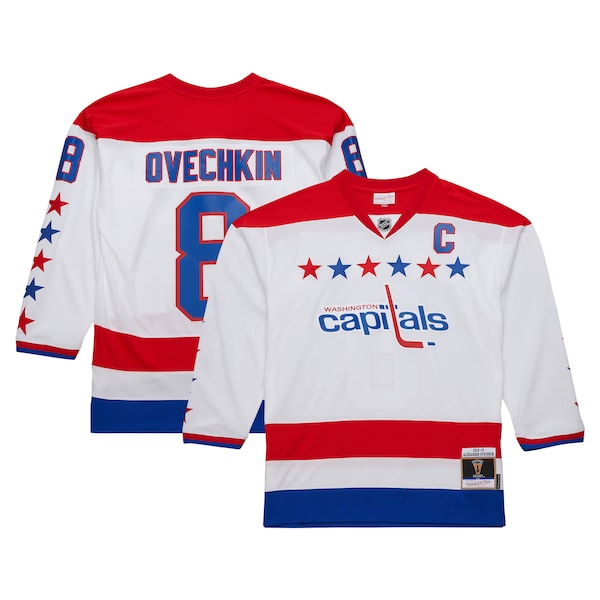 Alexander Ovechkin Washington Capitals 2012/13 Alternate Captain Blue Line Player Jersey - White/Black