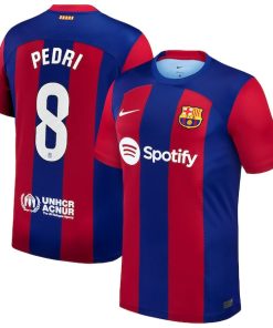 Pedri Barcelona Nike 2023/24 Home Replica Jersey - Royal/Aqua/White