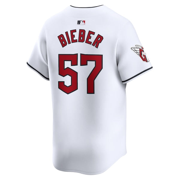 Shane Bieber Cleveland Guardians Nike Home Limited Player Jersey - White - Image 3