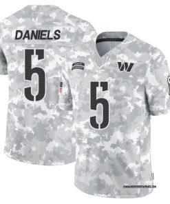Jayden Daniels Washington Commanders Nike 2024 Salute to Service Limited Jersey - Arctic Camo