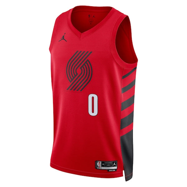 Damian Lillard Portland Trail Blazers Jordan Brand Unisex Swingman Jersey - Red - Statement Edition - Image 2