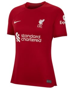 Alternative view of Virgil Van Dijk Liverpool Nike Women's 2022/23 Home Replica Player Jersey - Red