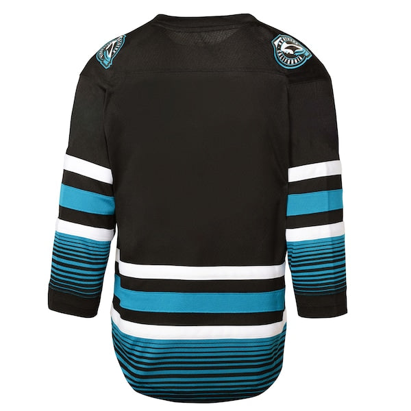 San Jose Sharks Preschool Alternate Replica Jersey - Black - Image 3