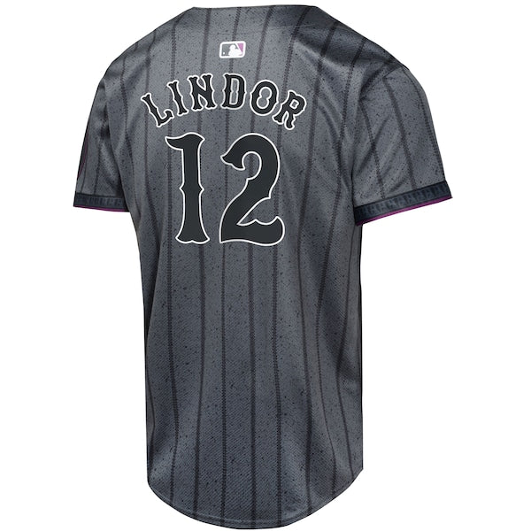 Francisco Lindor New York Mets Nike Youth 2024 City Connect Limited Player Jersey - Graphite - Image 3