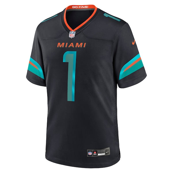 Tua Tagovailoa Miami Dolphins Nike 2025 Rivalries Collection Game Jersey - Pitch Blue - Image 2
