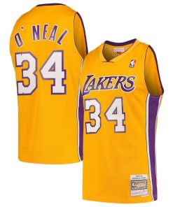 Shaquille O'Neal Los Angeles Lakers  Hardwood Classics Swingman Jersey - Gold