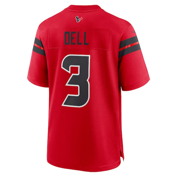 Tank Dell Houston Texans Nike Alternate Game Jersey - Red/White/Navy - Image 4