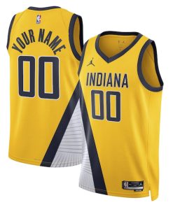 Indiana Pacers Jordan Brand Unisex 2022/23 Swingman Custom Jersey - Statement Edition - Yellow