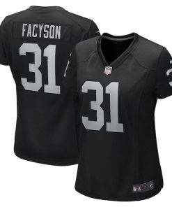 Brandon Facyson Las Vegas Raiders Nike Women's Team Game Jersey -  Black