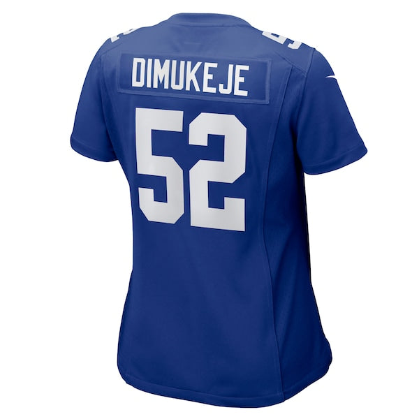 Victor Dimukeje New York Giants Nike Women's Team Game Jersey - Royal - Image 3